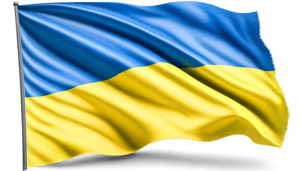 Волнистый Флаг Украины Красивый Фон Символ Свободы Мира Никакой Войны — стоковое фото