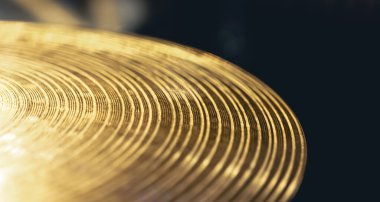 Davul zili yakın plan, müzik konsepti, makro çekim.