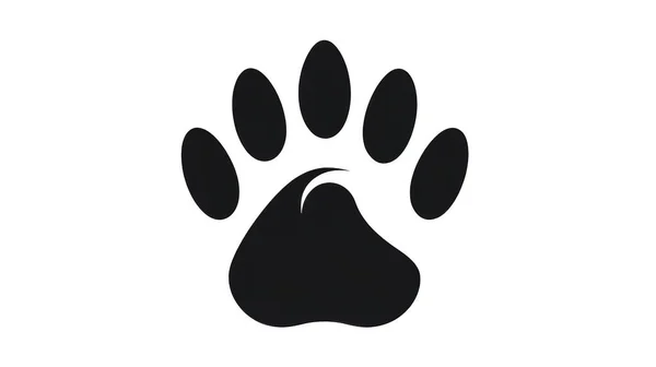 Kedi Patisi Basamaklı Logo Minimalist Basit Logo Düz Stil Modern — Stok fotoğraf