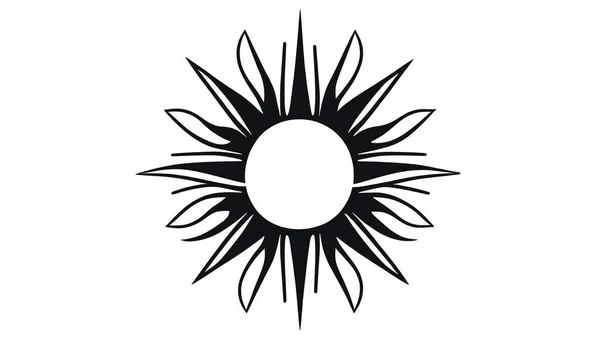 Logo Solaire Minimaliste Créatif Isolé Emblème Pour Les Entreprises — Photo