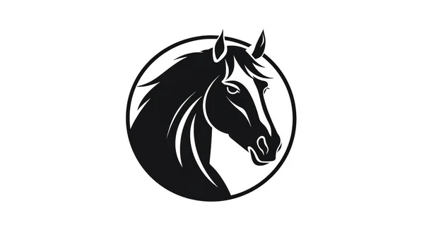Cabeza Caballo Logo Estilo Minimalista Diseño Del Logotipo Aislado —  Fotos de Stock