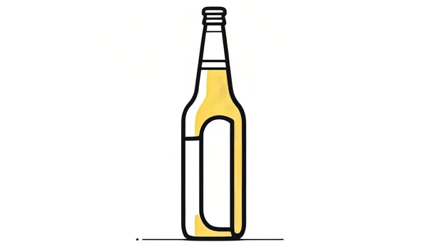 Modelo Garrafa Cerveja Mockup Recipiente Vidro Realista Refrescante Bebida Alcoólica — Fotografia de Stock