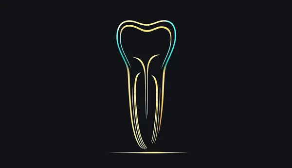 Stylisches Minimalistisches Logo Für Die Zahnmedizin Kreative Zahnillustration Generative — Stockfoto