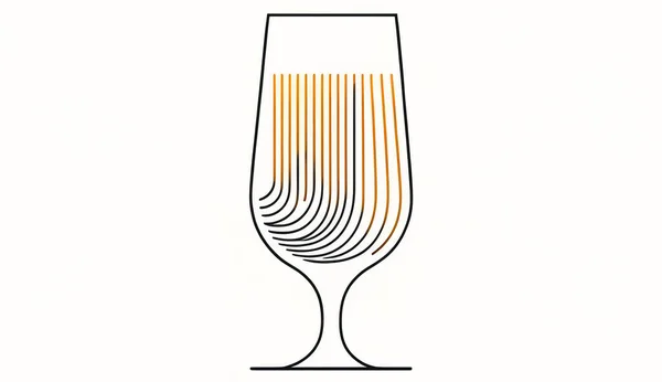 Минималистический Логотип Стаканом Пива Минималистическая Эмблема Алкоголем — стоковое фото