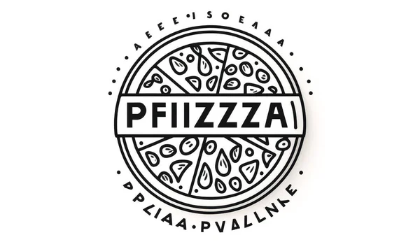 Logotipo Criativo Com Pizza Modelo Para Negócios Design Plano — Fotografia de Stock