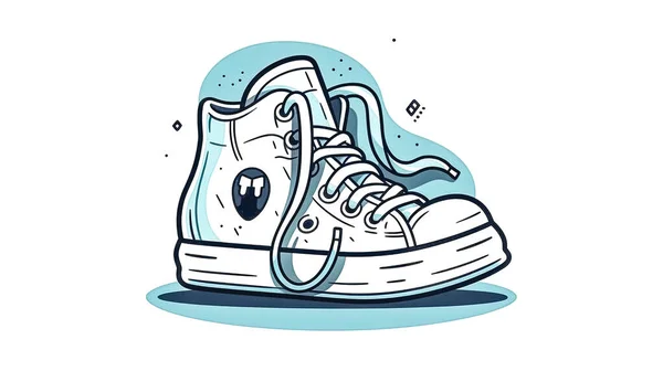 Modern Designer Mens Sneaker Logo White Background — Stock Photo, Image