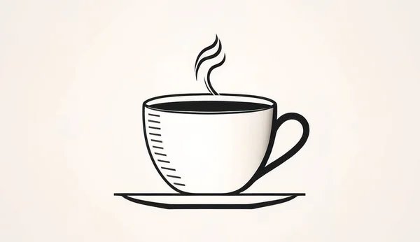 Шаблон Дизайну Логотипу Кафе Логотип Кав Ярні Чашкою Кави — стокове фото