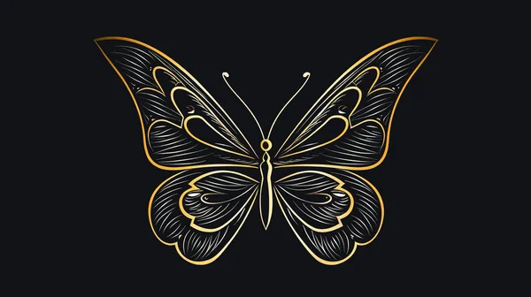 简约的蝴蝶标志 简约简约的标志 扁平的风格 现代的图标和符号 — 图库照片