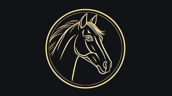 Logo Głowy Konia Minimalistyczny Styl Projekt Logo Izolowane — Zdjęcie stockowe
