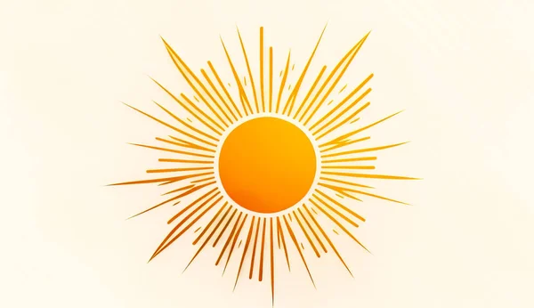 独具匠心的极简主义太阳标志 商业标志 — 图库照片