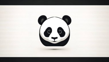 Beyaz arka planda panda olan yaratıcı bir logo..