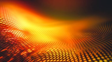 Soyut doku sarı arkaplan, 3 boyutlu gerçekçi şekiller, sunum ve reklam projeleri için arkaplan.