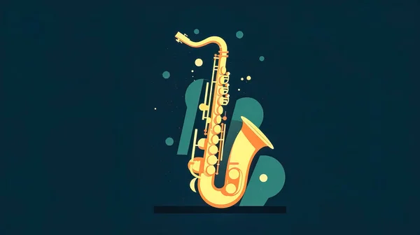 Kreativní Ilustrace Saxofonem Generativní Umělá Inteligence — Stock fotografie