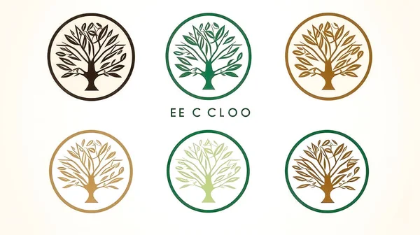 stock image Minimalistic logo, concept of ecology, care for nature, new life and Earth Day.