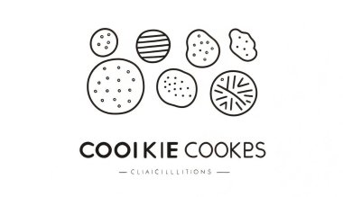 Şekerleme, kafe, iş tasarımı için logo.