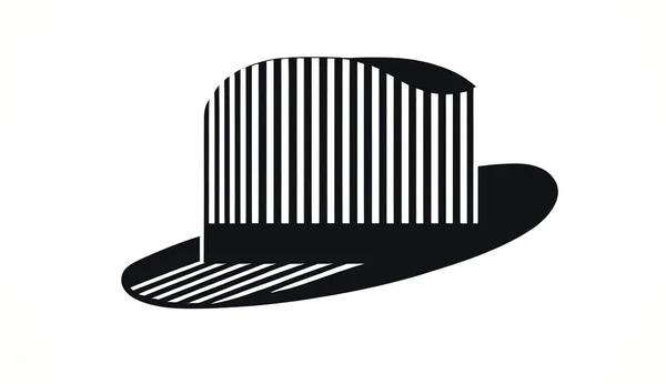 Minimalistisches Logo Mit Hut Design Für Unternehmen Flacher Stil — Stockfoto