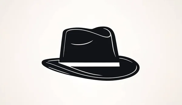 Logotipo Minimalista Con Sombrero Diseño Para Negocios Estilo Plano — Foto de Stock