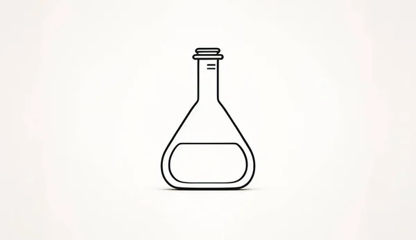 Diseño Minimalista Del Logotipo Botella Estilo Plano Icono Moderno Símbolo —  Fotos de Stock