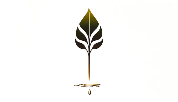 Tvůrčí Minimalistické Logo Rostlinou Koncept Ekologie Nový Život — Stock fotografie