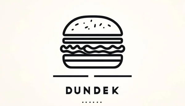 Stylové Logo Pro Burger Znak Pro Restauraci — Stock fotografie