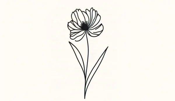Flower logo, minimalist and simple logo, flat style, modern icon and symbol.