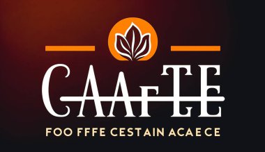 Bir kahve dükkanı için minimalist logo, amblem tasarımı.