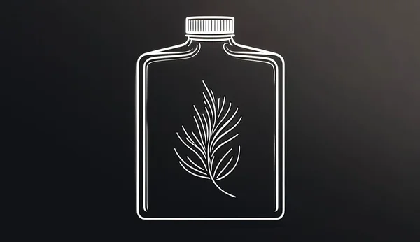 Мінімалістичний Дизайн Логотипу Пляшки Плоский Стиль Сучасна Ікона Символ — стокове фото