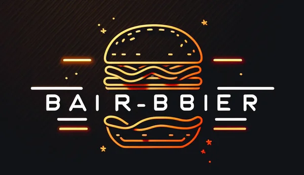 Стильный Логотип Бургера Эмблема Ресторана — стоковое фото