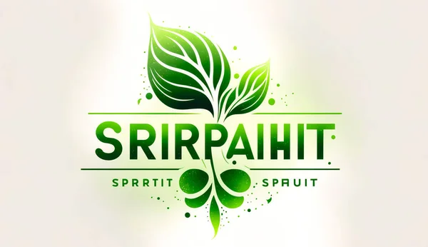 Creative logo with green leaves, logo design for business.