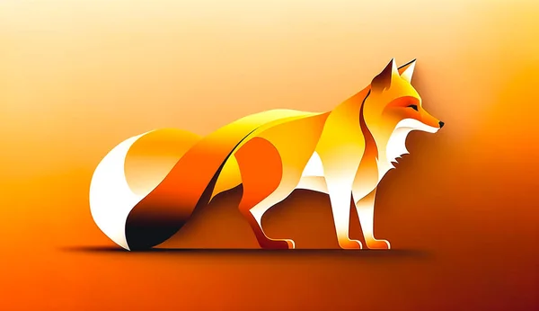 Orange Fox Logó Tervezés Használható Üzleti Közösségi Alapítvány Vállalat — Stock Fotó