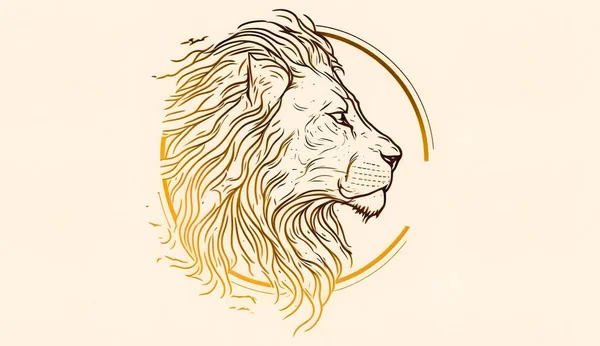 Lion Logo Design Utilizzabile Aziende Comunità Fondazione Società — Foto Stock