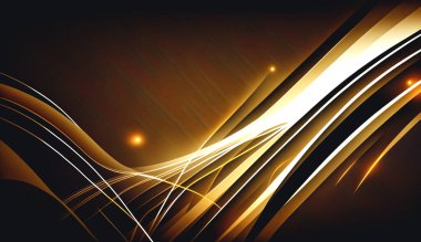 Parlak yumuşak çizgileri, dokusal düz çizgileri olan soyut koyu arkaplan.