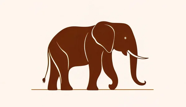 Minimalistisk Elefant Logotyp Design Design Djurelefantlogotypen — Stockfoto