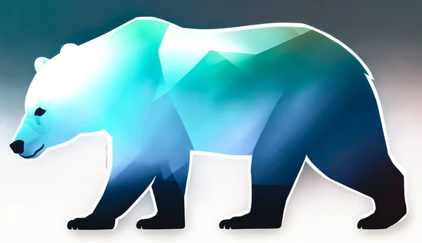 Minimalist Bear logo design. Animal Bear logo design.