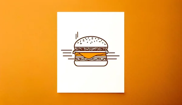 Stylowe Logo Hamburgera Godło Restauracji — Zdjęcie stockowe