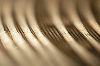 Yüksek şapka yüzeyi, davul dokusu zili yakın plan, makro çekim.