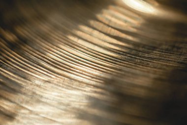 Yüksek şapka yüzeyi, davul dokusu zili yakın plan, makro çekim.