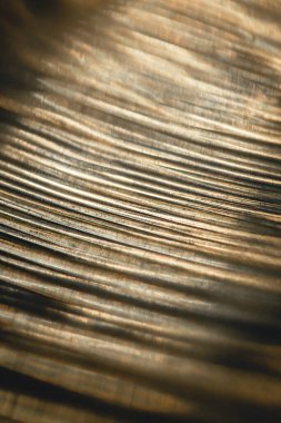 Yüksek şapka yüzeyi, davul dokusu zili yakın plan, makro çekim.