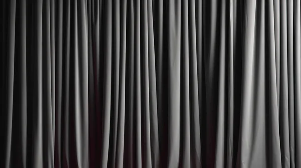 Closed Grey Drapes Satin Velvet Light Effect Background — Stock Photo, Image