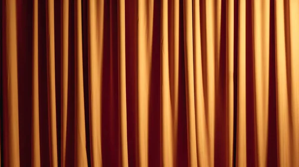 Closed Orange Drapes Satin Velvet Light Effect Background — Stock Photo, Image