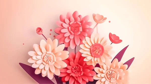 Soyut Bahar Pembe Çiçek Arkaplanı Bayram Tebrik Kartı Tasarımı — Stok fotoğraf