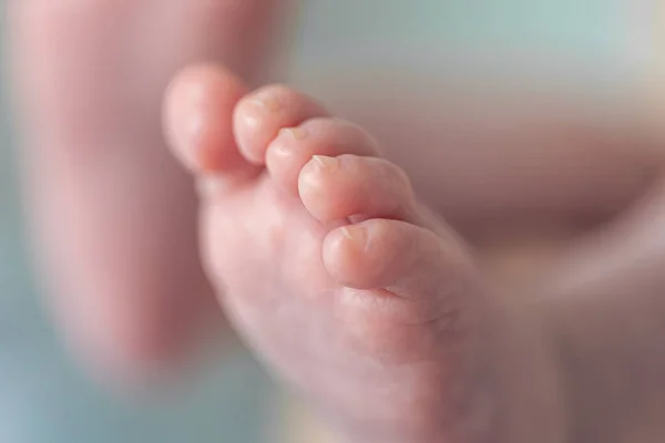 Пальцы Новорожденного Ребенка Размытом Фоне Макроснимок — стоковое фото