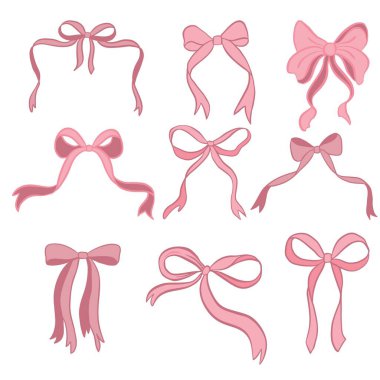 Zarif Pembe El Çekimi Yayların Vektörünü Ayarla