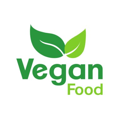 Vegan Gıda Logosu. Tipografi Logosu Tasarımı