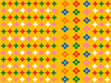 Geometrik desenli vektör çizim sorunsuz arka plan