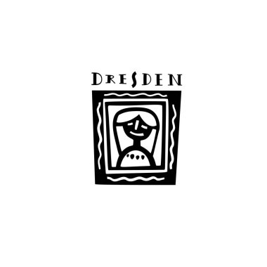 Vektör Eli Almanya Etiketi. Avrupa 'yı gezin. El yazması Harfler Çizimi. Almanya Sembol Logosu