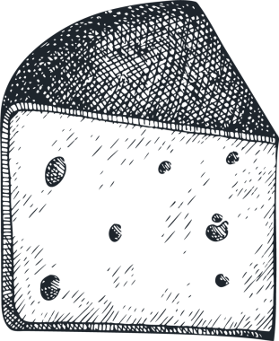 El çizimi mandıra çizimi. Oyma stil duygusal kafa. Klasik yemek çizimi.