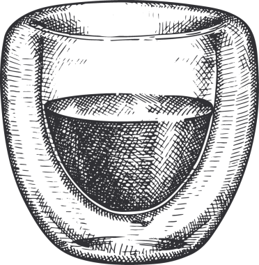 Kahve kupası illüstrasyonu El Çizimi