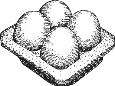 Retro Hand Süt ürünleri çizimi