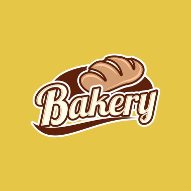 Vektör fırın ekmeği ve kek tasarımı logosu